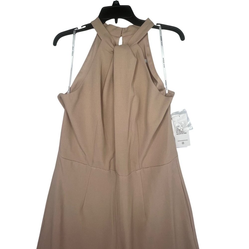 Julia Jordan Women's Twist Neck Halter Jumpsuit with Pockets Wide-Leg Size 12 - Picture 11 of 12